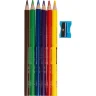 Карандаши цветные Deli Color Kids Jumbo 6 карандашей 6 цветов трёхгранные утолщённые, 1791509